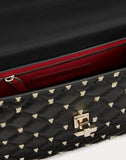 WOMEN'S VALENTINO GARAVANI MEDIUM ROCKSTUD SPIKE NAPPA LEATHER BAG BLACK