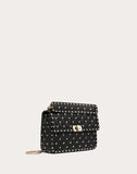 WOMEN'S VALENTINO GARAVANI MEDIUM ROCKSTUD SPIKE NAPPA LEATHER BAG BLACK