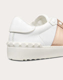 WOMEN'S VALENTINO GARAVANI OPEN SNEAKER WITH METALLIC STRIPE
