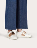 WOMEN'S VALENTINO GARAVANI OPEN SNEAKER WITH METALLIC STRIPE