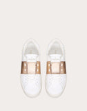 WOMEN'S VALENTINO GARAVANI OPEN SNEAKER WITH METALLIC STRIPE