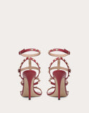 WOMEN'S VALENTINO GARAVANI ROCKSTUD CALFSKIN ANKLE STRAP SANDAL 100 MM RUBIN