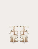 WOMEN'S VALENTINO GARAVANI ROCKSTUD CALFSKIN ANKLE STRAP SANDAL 70 MM LIGHT IVORY