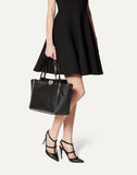 WOMEN'S VALENTINO GARAVANI LARGE ROCKSTUD TOTE BLACK