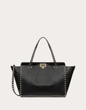 WOMEN'S VALENTINO GARAVANI LARGE ROCKSTUD TOTE BLACK