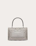 WOMEN'S VALENTINO GARAVANI MEDIUM CANDYSTUD TOP-HANDLE BAG PASTEL GRAY