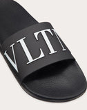 MEN'S VALENTINO GARAVANI VLTN RUBBER SLIDER SANDAL BLACK