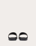MEN'S VALENTINO GARAVANI VLTN RUBBER SLIDER SANDAL BLACK