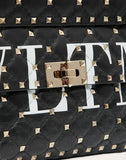 WOMEN'S VALENTINO GARAVANI MEDIUM VLTN ROCKSTUD SPIKE.IT BAG BLACK
