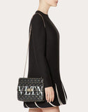 WOMEN'S VALENTINO GARAVANI MEDIUM VLTN ROCKSTUD SPIKE.IT BAG BLACK