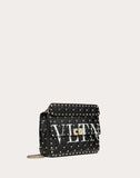 WOMEN'S VALENTINO GARAVANI MEDIUM VLTN ROCKSTUD SPIKE.IT BAG BLACK