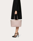 WOMEN'S VALENTINO GARAVANI SMALL ROCKSTUD GRAINY CALFSKIN SHOPPER POUDRE