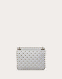 WOMEN'S VALENTINO GARAVANI MEDIUM ROCKSTUD SPIKE NAPPA LEATHER BAG PASTEL GRAY