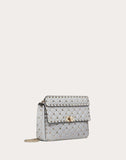 WOMEN'S VALENTINO GARAVANI MEDIUM ROCKSTUD SPIKE NAPPA LEATHER BAG PASTEL GRAY