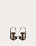 WOMEN'S VALENTINO GARAVANI ROCKSTUD PATENT-LEATHER SLINGBACK PUMP 85 MM BLACK