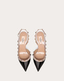 WOMEN'S VALENTINO GARAVANI ROCKSTUD PATENT-LEATHER SLINGBACK PUMP 85 MM BLACK
