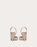 WOMEN'S VALENTINO GARAVANI ROCKSTUD PATENT-LEATHER SLINGBACK PUMP 85 MM POUDRE