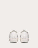WOMEN'S VALENTINO GARAVANI OPEN SNEAKER WITH CALFSKIN STRIPE LIGHT PINK