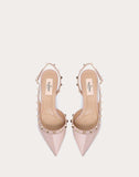 WOMEN'S VALENTINO GARAVANI ROCKSTUD PATENT LEATHER SLINGBACK PUMP 50 MM POUDRE