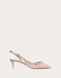 WOMEN'S VALENTINO GARAVANI ROCKSTUD PATENT LEATHER SLINGBACK PUMP 50 MM POUDRE