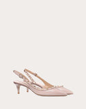 WOMEN'S VALENTINO GARAVANI ROCKSTUD PATENT LEATHER SLINGBACK PUMP 50 MM POUDRE