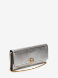 WOMEN'S ALEXANDER McQUEEN SKULL WALLET ON CHAIN GUN METAL