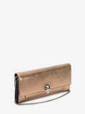 WOMEN'S ALEXANDER McQUEEN SKULL WALLET ON CHAIN GOLD