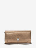 WOMEN'S ALEXANDER McQUEEN SKULL WALLET ON CHAIN GOLD