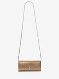 WOMEN'S ALEXANDER McQUEEN SKULL WALLET ON CHAIN GOLD