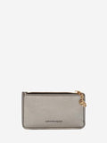 WOMEN'S ALEXANDER McQUEEN ZIPPED CARD HOLDER GUN METAL