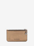 WOMEN'S ALEXANDER McQUEEN ZIPPED CARD HOLDER GOLD