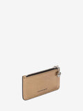 WOMEN'S ALEXANDER McQUEEN ZIPPED CARD HOLDER GOLD