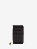 WOMEN'S ALEXANDER McQUEEN ZIPPED CARD HOLDER BLACK