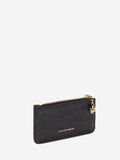 WOMEN'S ALEXANDER McQUEEN ZIPPED CARD HOLDER BLACK