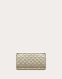 WOMEN'S VALENTINO GARAVANI ROCKSTUD SPIKE CROSSBODY CLUTCH BAG PLATINUM