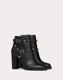 WOMEN'S VALENTINO GARAVANI ROCKSTUD ANKLE BOOT 100 MM BLACK