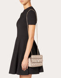 WOMEN'S VALENTINO GARAVANI SMALL ROCKSTUD SPIKE NAPPA LEATHER BAG POUDRE