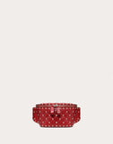 WOMEN'S VALENTINO GARAVANI ROCKSTUD SPIKE NAPPA LEATHER BELT BAG ROSSO VALENTINO