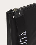 MEN'S VALENTINO GARAVANI NYLON CLUTCH WITH VLTN RIBBON STRAP