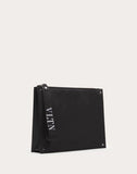 MEN'S VALENTINO GARAVANI NYLON CLUTCH WITH VLTN RIBBON STRAP