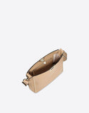 WOMEN'S VALENTINO GARAVANI SMALL ROCKSTUD HOBO BAG CAMEL