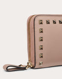 WOMEN'S VALENTINO GARAVANI ROCKSTUD CONTINENTAL WALLET POUDRE