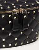 WOMEN'S VALENTINO GARAVANI ROCKSTUD SPIKE NAPPA LEATHER BELT BAG BLACK