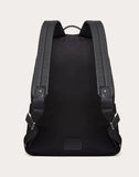 MEN'S VALENTINO GARAVANI NYLON VLTN BACKPACK WITH LEATHER FRONT POCKET BLACK
