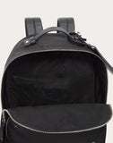 MEN'S VALENTINO GARAVANI NYLON VLTN BACKPACK WITH LEATHER FRONT POCKET BLACK