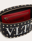 WOMEN'S VALENTINO GARAVANI VLTN ROCKSTUD SPIKE.IT BELT BAG BLACK