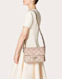 WOMEN'S VALENTINO GARAVANI MEDIUM CANDYSTUD TOP-HANDLE BAG POUDRE
