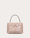 WOMEN'S VALENTINO GARAVANI MEDIUM CANDYSTUD TOP-HANDLE BAG POUDRE