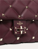 WOMEN'S VALENTINO GARAVANI MEDIUM CANDYSTUD TOP-HANDLE BAG RUBY