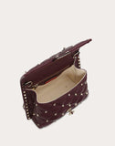 WOMEN'S VALENTINO GARAVANI MEDIUM CANDYSTUD TOP-HANDLE BAG RUBY